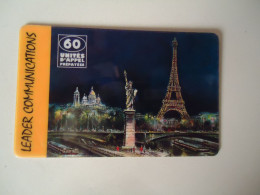 FRANCE PREPAID CARDS LEADER PARIS  USA MONUMENTS - Non Classés