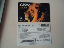 ITALY  ANIMALS USED CARDS LION AFRICA - Giungla
