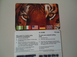 ITALY  ANIMALS USED CARDS LION AFRICA - Andere & Zonder Classificatie