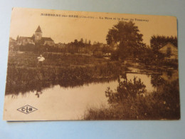 MIREBEAU SUR BEZE, COTE D'OR, LA BEZE ET LE PONT DU TRAMWAY, CPA - Mirebeau