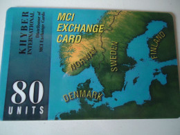 NORWAY  CARDS MCI  2 SCAN MAPS - Advertising