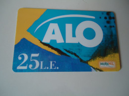 EGYPT  CARDS   ALO  25 LE - Advertising