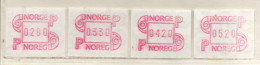 Norwegen ATM MiNr: 3 Postfrisch **  2,80, 3,30, 4,20, 5,20 Norway MNH - Vignette [ATM]