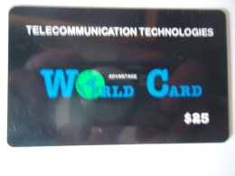 UNITED STATES   UK CARDS  WORLD CARDS  TECHNOLOGIES   25$ - Publicidad