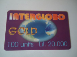 ITALY GOLD INTERGLOBO  CARDS   ALO   2 SCAN - Publicidad