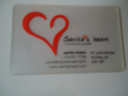 GREECE   CARDS  SANITAS HEART   TRANSPARENT  2 SCAN - Publicité