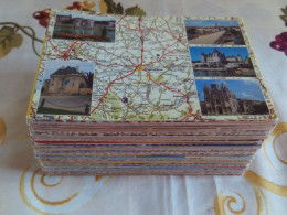 LOT DE 170 CARTES ...CARTES GEOGRAPHIQUES DE FRANCE.... - 100 - 499 Postcards