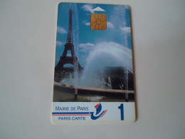 FRANCE  GSM   CARDS  MAIRIE DE PARIS 2 SCAN  EIFEL TOWER - Reclame