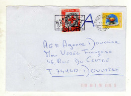 Enveloppe SUISSE HELVETIA Oblitération 1200 GENEVE CENTRE COURRIER 03/04/2001 - Marcophilie
