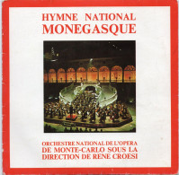 DISQUE VINYL 45 T HYMNE NATIONAL DE MONACO PAR L'ORCHESTRE DE L'OPERA DE MONTE CARLO SOUS LA DIRECTION DE RENE CROESI - Musiques Du Monde