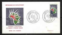 COTE D'IVOIRE 1964  FDC  CONFERENCE INTERAFRICAINE   YVERT N°222 - Côte D'Ivoire (1960-...)