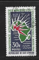 COTE D'IVOIRE 1964    CONFERENCE INTERAFRICAINE  YVERT N°222 OBLITERE - Côte D'Ivoire (1960-...)