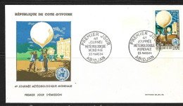 COTE D'IVOIRE 1964 FDC JOURNEE METEOROLOGIQUE YVERT N°223 - Côte D'Ivoire (1960-...)