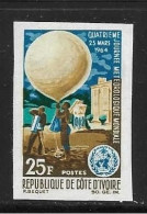 COTE D'IVOIRE 1964  JOURNEE METEOROLOGIQUE NON DENTELE  YVERT N°223 NEUF MNH** - Côte D'Ivoire (1960-...)