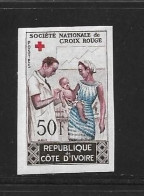 COTE D'IVOIRE 1964  CROIX-ROUGE NON DENTELE  YVERT N°224 NEUF MNH** - Côte D'Ivoire (1960-...)