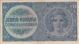 CZECHOSLOVAKIA 1 Crown 1938 H WITHOUT DATE CZECHOSLOVAKIA 1 Crown 1938 RARE VINTAGE Hran - Hungary