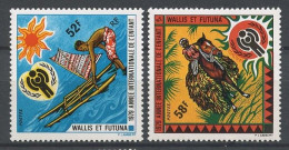WALLIS 1979 N° 232/233 ** Neufs MNH Superbes C 5 € Année Enfants Chevaux Bateaux Horses Boats Children - Unused Stamps