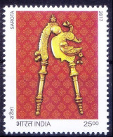 Indian 2017 MNH, Peacock Head Shape Areca Nut Cutter-Sarota, Splendors Of India - Peacocks