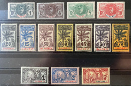 France Colonies Dahomey N°18 à 32* Série Palmiers (manque Juste Le N°19) Frais & TTB Cote Yvert : 732 € - Unused Stamps