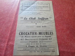 CLUB SUFFREN - Spectacle Pour La Fédération Nationale Des Anciens Combattants (programme) - Chemin De Fer