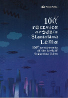 POLAND 2021 POST OFFICE LIMITED EDITION FOLDER: 100TH BIRTH ANNIVERSARY POLISH WRITER AUTHOR STANISLAW LEM IMPERF & PERF - Cartas & Documentos