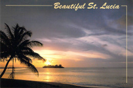 Sainte Lucie - Coucher De Soleils Sur L'Ile Aux Rats - Saint Lucia