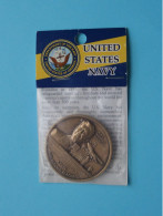 United States Navy - CVN76 " USS RONALD REAGAN " ( UNC > See SCANS ) 47 Mm. : +/- 60 Gr. ( NWT Mint Auburn WA )! - Pièces écrasées (Elongated Coins)