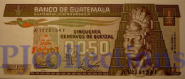 GUATEMALA 1/2 QUETZAL 1989 PICK 65 UNC - Guatemala