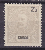 Portuguese Congo 1898 Mi. 14, 2½c. König Karl I., MNG(*) - Congo Portuguesa