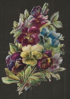 Découpis Gaufrée Bouquet De Fleurs Année 1900 - Blumen