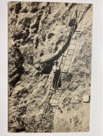 Austria Österreich Rax Raxalpe Hiker Lady Woman Ladder Alpen Vereinsteig Einstiegswand 17015 Post Card POSTCARD - Raxgebiet