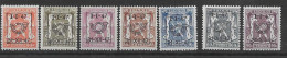 TIMBRES BELGIQUE Préoblitérés  PRE 560/566XX - Sobreimpresos 1936-51 (Sello Pequeno)