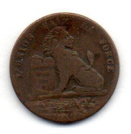 BELGIUM, 1 Centime, Copper, Year 1847, KM # 1.2 - 1 Cent