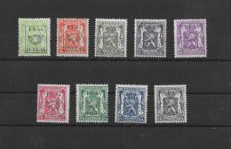 TIMBRES BELGIQUE Préoblitérés  PRE 511/519XX - Sobreimpresos 1936-51 (Sello Pequeno)