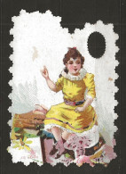 Découpis Gaufrée Jeune Fille Année 1900 - Children