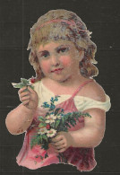 Découpis Gaufrée Jeune Fille Année 1900 - Children