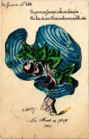 PC ARTIST SIGNED, L. ROBERT, GLAMOUR LADY IN HUGE HAT, Vintage Postcard (b49381) - Robert