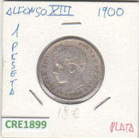 CRE1899 MONEDA ESPAÑA 1 PESETA ALFONSO XIII PLATA 1900 MBC - Autres & Non Classés