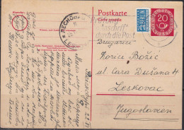 West Germany 1952 Stamped Postal Stationery, Used - Gebraucht