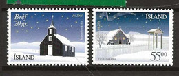 Iceland, Island  2001 ChristmasChurches Of The Countryside. Mi  998 - 999, MNH(**) - Unused Stamps