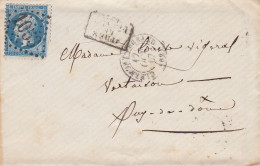 Frankreich Vollständiger Brief Aus Dem Jahr 1867 Von Clermont-Ferrand Nach ? Rautenstempel 1053 - 1863-1870 Napoléon III Lauré