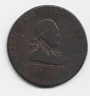 T66  -  GRAN BRETAÑA -  1/2 Penny Token 1794 Tried For High Treason - Andere & Zonder Classificatie