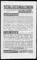 1944-45 ALLIED PROPAGANDA LEAFLET - 'SCHLUSSMACHEN BEDEUTET' PUTTING AN END TO IT MEANS..'' - Documents