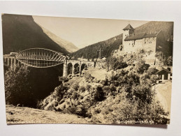 Austria Österreich Landeck Tirol Schloss Wiesberg Bridge Brücke Castle RPPC Real Photo 17019 Post Card POSTCARD - Landeck