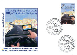 Algérie N° 1656 GPS Au Service De La Sécurité Routière Prévention Routière Accidents De Route - Accidents & Sécurité Routière