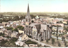 EN AVION AU-DESSUS DE ... ST-PHILBERT-DE-GRAND-LIEU (44) L'Eglise , Côté Abside (Ed : LAPIE)  CPSM  GF - Saint-Philbert-de-Grand-Lieu