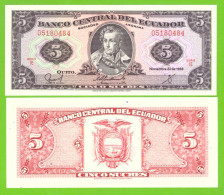 ECUADOR 5 SUCRES 1988 P-113d  UNC - Equateur