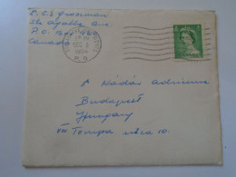 D197983  Canada   Cover  1954 Ste. Agathe Des Monts     Sent To Hungary    Budapest -stamp  QEII - Brieven En Documenten