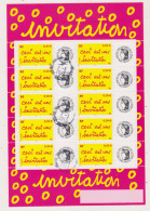 Yvert 3636A Timbre De Message Invitation Oblitéré En Feuille De 10 Logo Ceres - Used Stamps