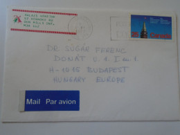 D197988  Canada Airmail Cover  1977 Don Mills  Ontario  Sent To Hungary  Budapest -stamp Commonwelth Parliamenary Conf. - Brieven En Documenten